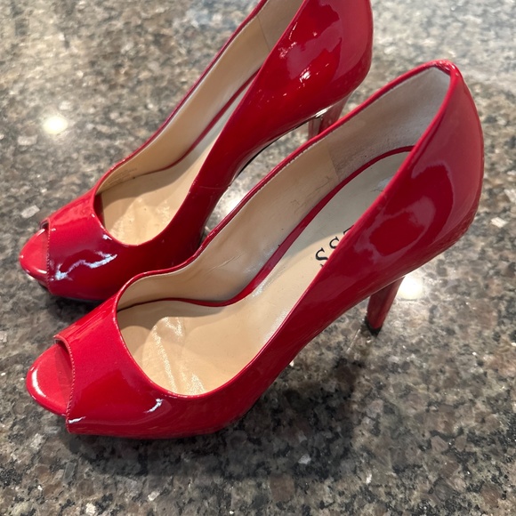 Guess open toes high heels shoes RED - Picture 5 of 8